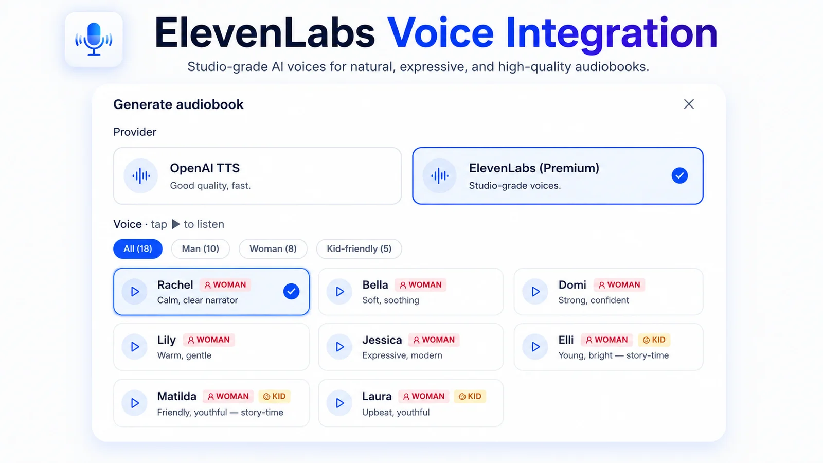 ElevenLabs voice integration