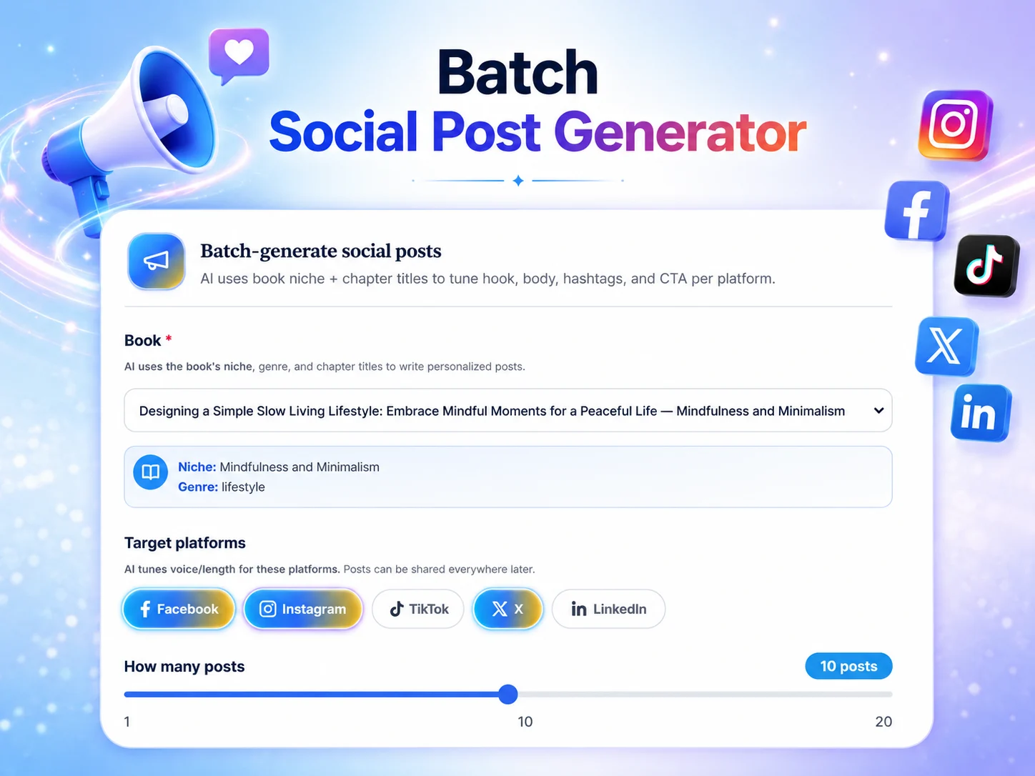 Batch Social Post Generator